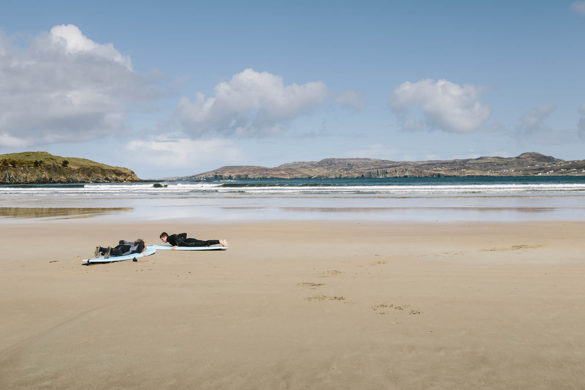 Surfing and Kayaking at Marble Hill Beach, Dunfanaghy, Donegal, Republic of Ireland